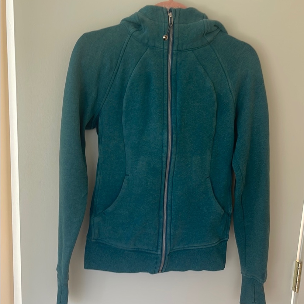 Teal Zip-Up Hoodie
